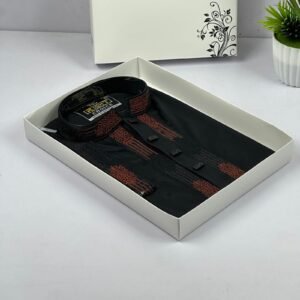 Sequence Embroidery Panjabi -Black